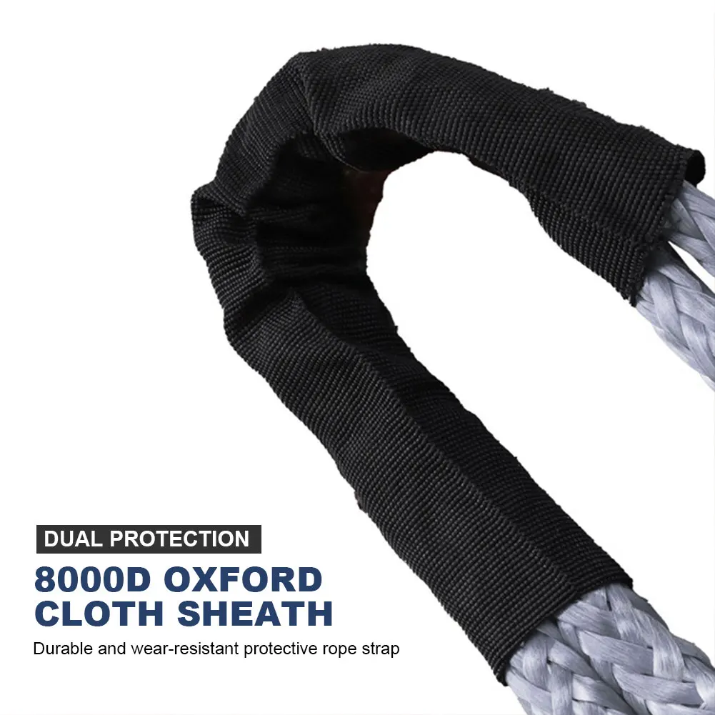 Synthetic Recovery Tow Strap Polyethylene Wear Resistant SUV Towing