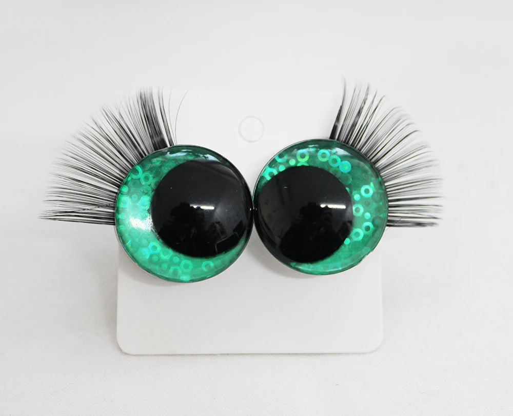 20pcs New style 9mm to 35mm craft eyes 3D glitter toy safety eyes