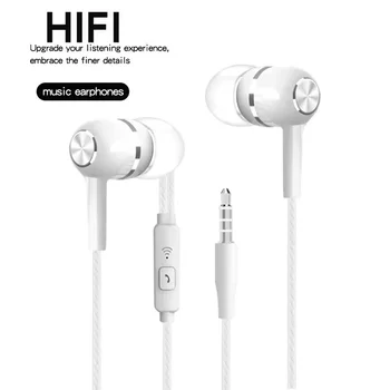 Auricolari sportivi con suono stereo HiFi Bass, cuffie per gaming e uso quotidiano, compatibili con smartphone, PC, laptop, tablet, auricolari cablati da 3,5 mm