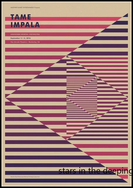 thumbnail image 1 of Pósteres de arte psicodélico de la gira de la banda de rock rapero retro Tame Impala, cuadros en lienzo, impresiones de pared, imágenes para la decoración del hogar y la sala de estar, 1 of 5