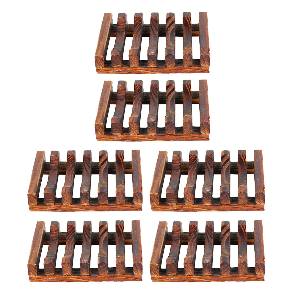 

6Pcs Bathroom Countertop Shower Soap Draining Dish Kitchen Sponge Stand