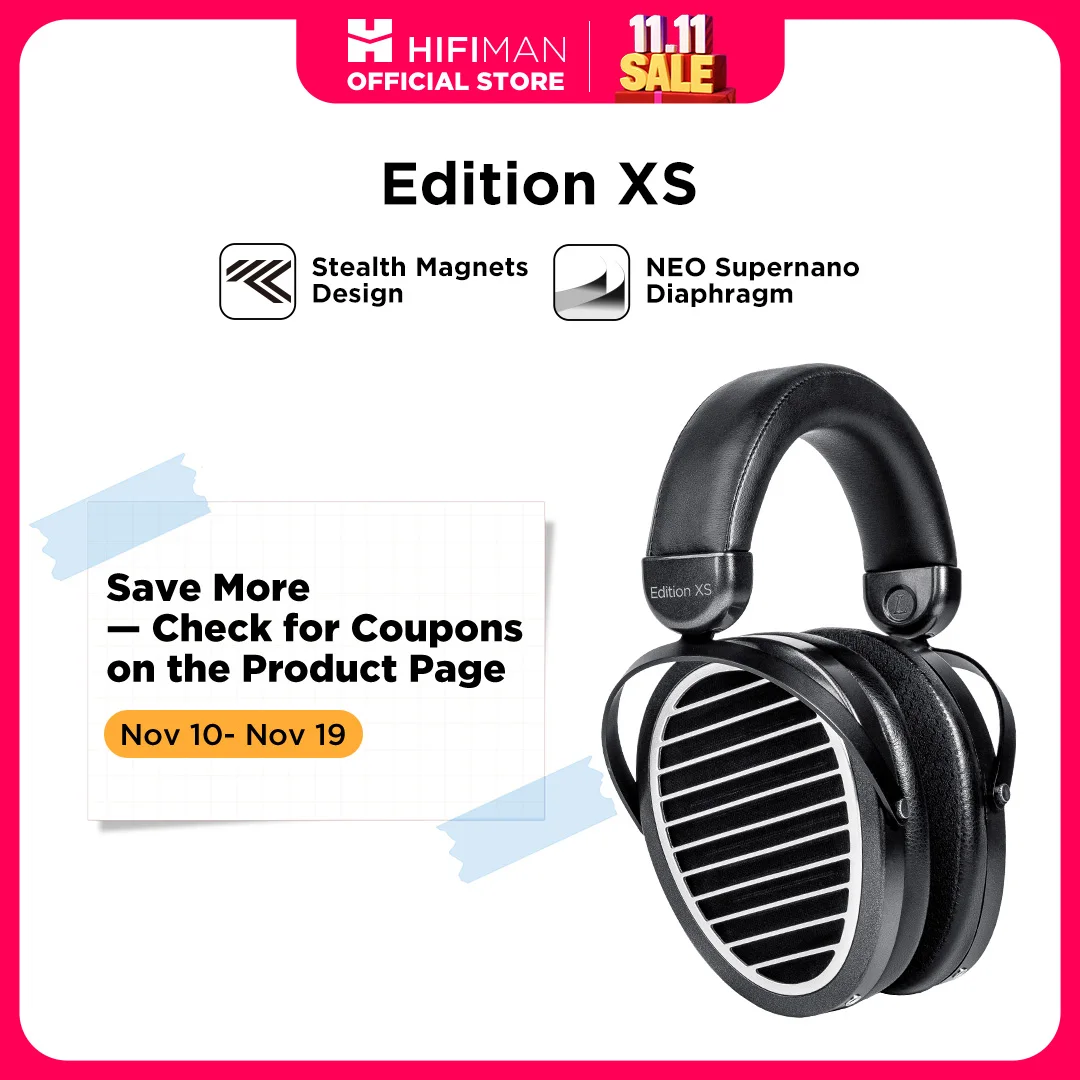 HIFIMAN Edition XS ヘッドフォン 新品 HIFIMAN Edition XS Headphone - Stealthy Precision