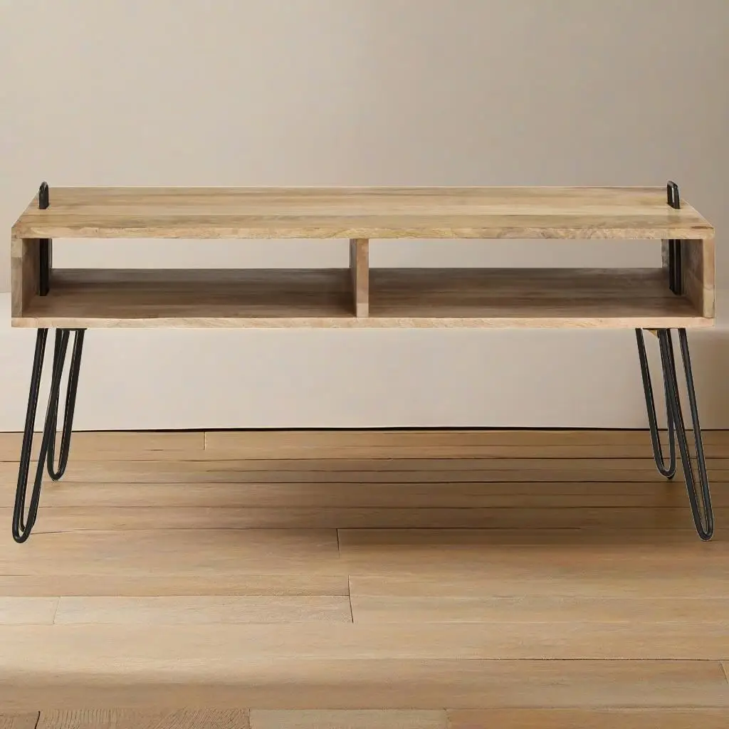 Solid Wood Coffee Table 39.4x23.6x17.7 - Stylish & Durable Living Room Furniture 4