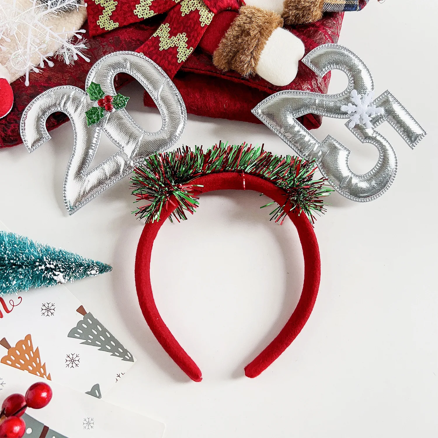 Happy New Year Headbands Tiara for Women Man, Headwear New Year Headband Hair Accessories for Christmas Eve Party