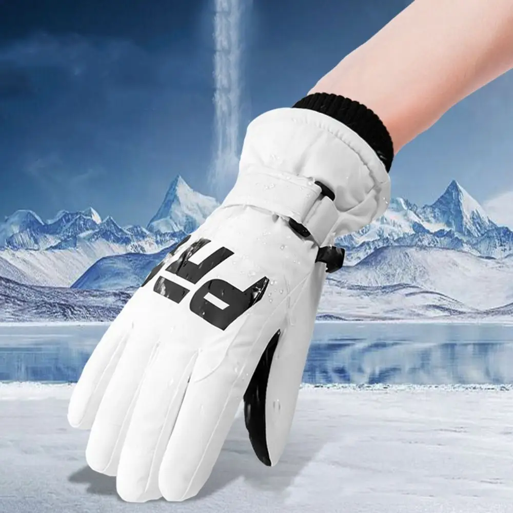 Men And Women Ski Gloves High Quality Touch Screen Ski Gloves Non-slip Polyester Plush Cycling Gloves Waterproof Winter Mittens 3
