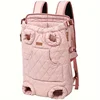Cozy Pet Carrier Backpack for Dogs - Fleece-Lined, Front Legs Out, Hands-Free Design for Hiking & Travel. 4