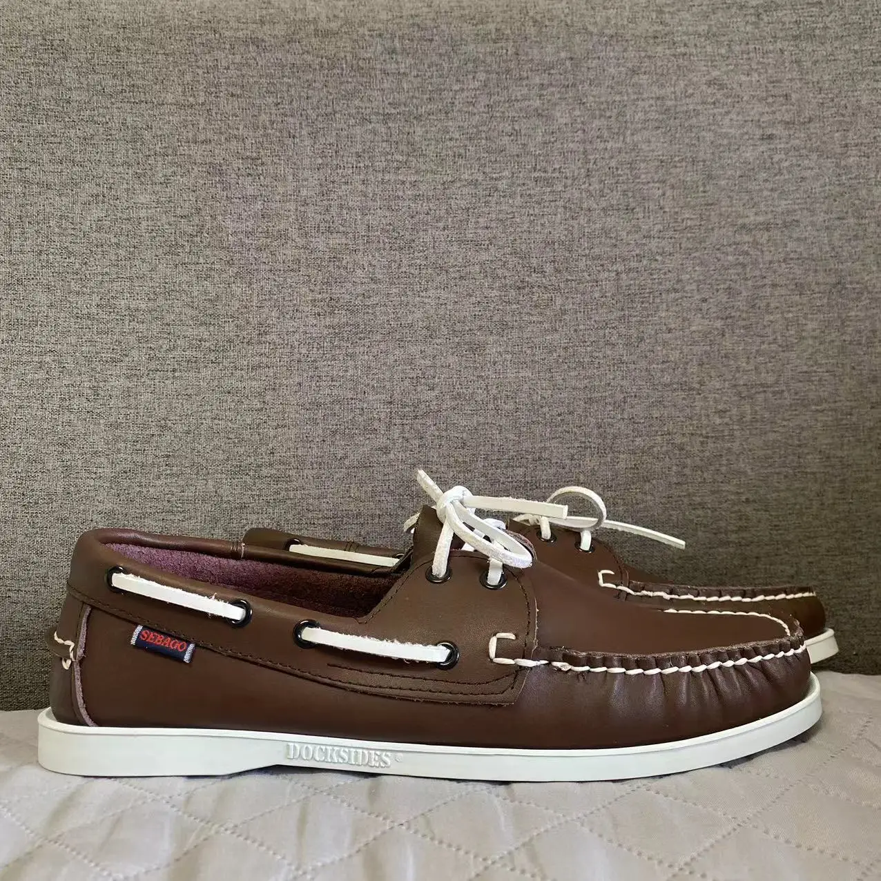 Men Homme Authentic Docksides Shoes - Premium Leather Moc Toe Lace Up Boat Shoes 2024H20