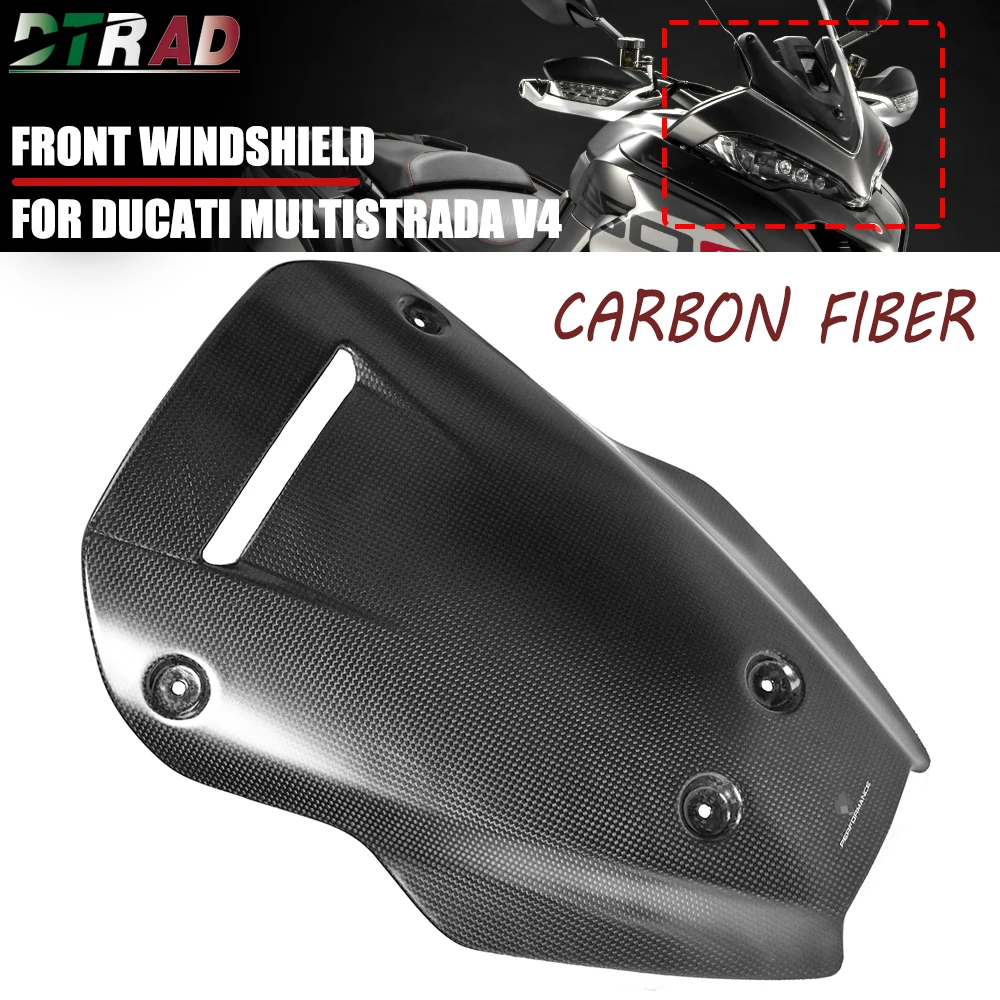 

Windshield For DUCATI Multistrada V4 V4S Pikes Peak 2021-2023 Carbon Fiber Front Fairing Wind Deflector Motorcycle Accessories