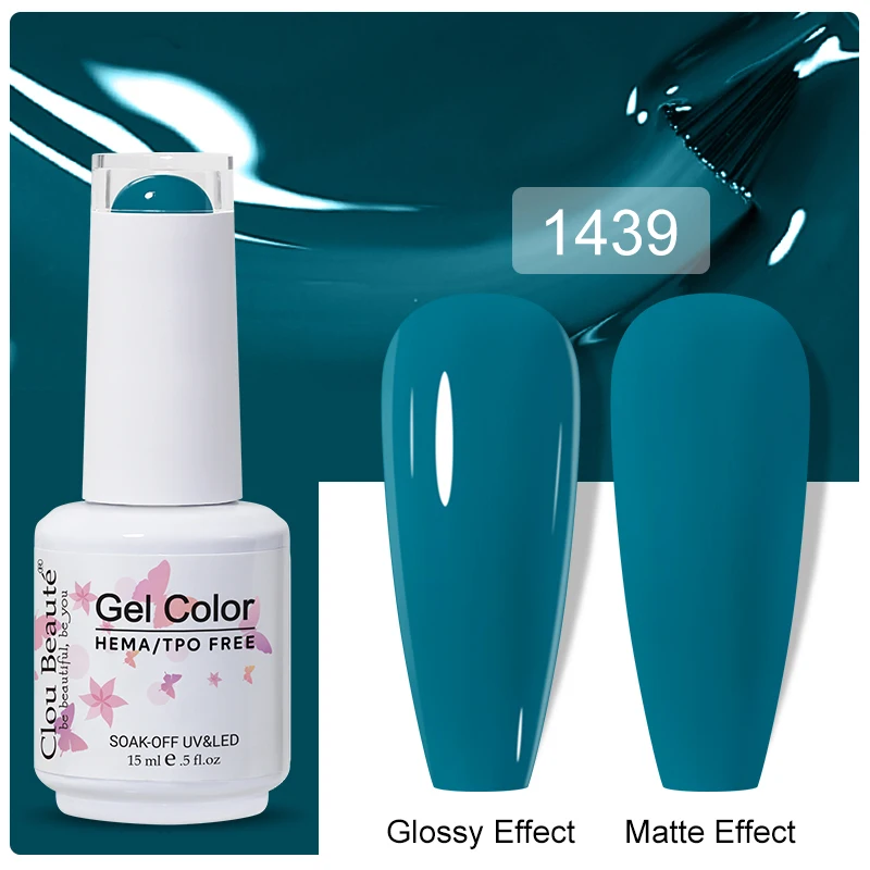 Clou Beaute 15ml Black Red Semi-Permanent Gel Nail Polish