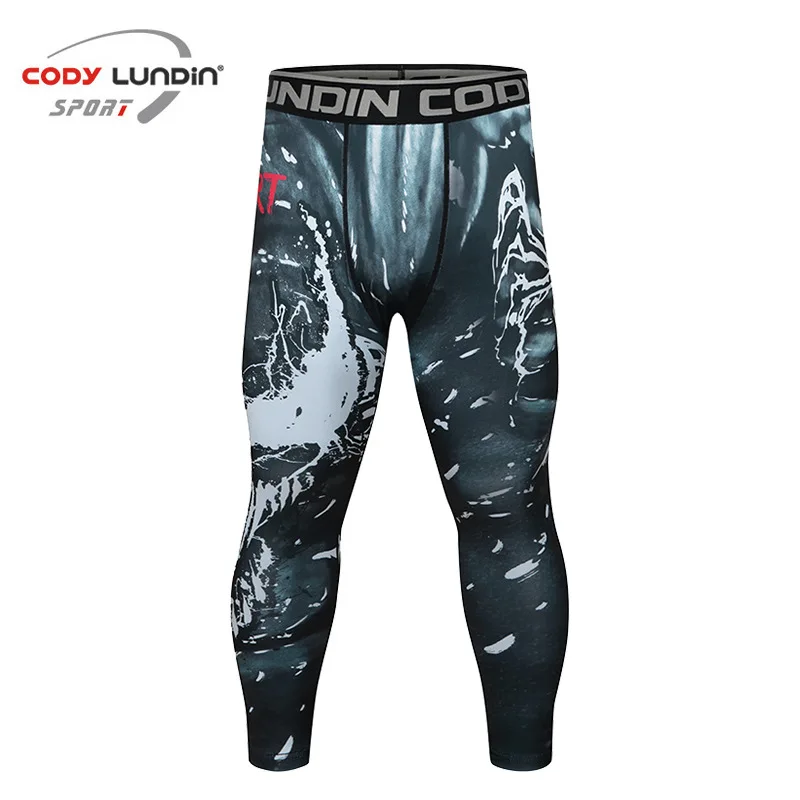 Men Gym Compression Pants MMA CrossBodybuilding Workout Tights Sport Sweatpants Quick Dry Fitness Leggings Running Trousers