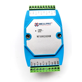 WP3082ADAM 8AI 0-20MA 또는 4-20MA 아날로그 입력 모듈 DIN 레일 RS485 MODBUS RTU 통신 WELLPRO