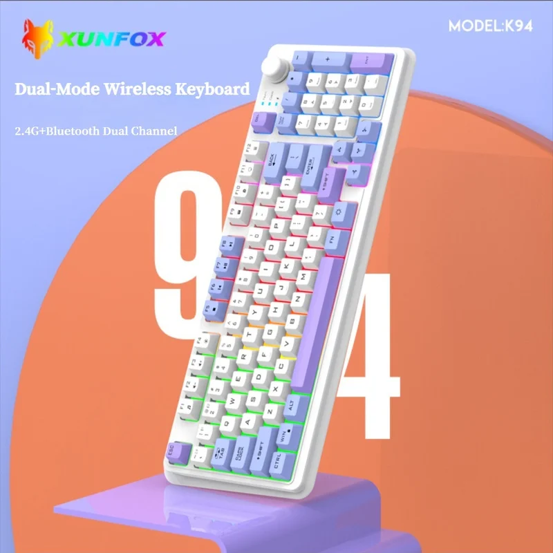 

2023 New K94 Wireless Bluetooth Dual-mode Mechanical Touch Keyboard Game Esports Office Keyboard Computer Notebook