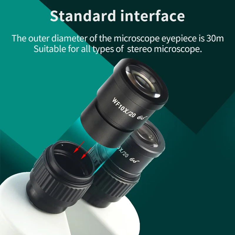 Ocular High Eye Point, Lente De Microscópio Estéreo De 30 Mm  Jm