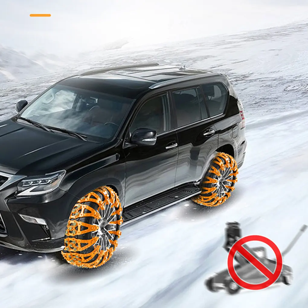 2PCS Snow Tire Chains Car Winter Tire Wheels Snow Chains Anti-skid Wheel Tyre Belt Winter Outdoor Emergency Tool