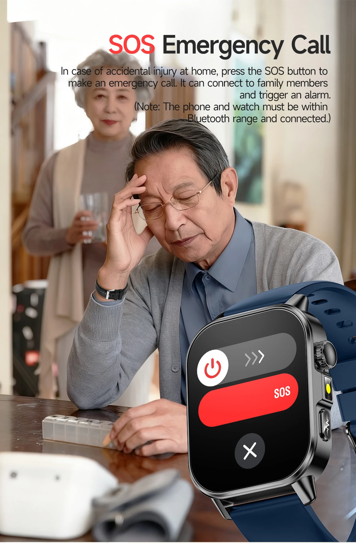 Smartwatch dames ecg bmi lichaamsvet analyse bluetooth bellen_voghion.com