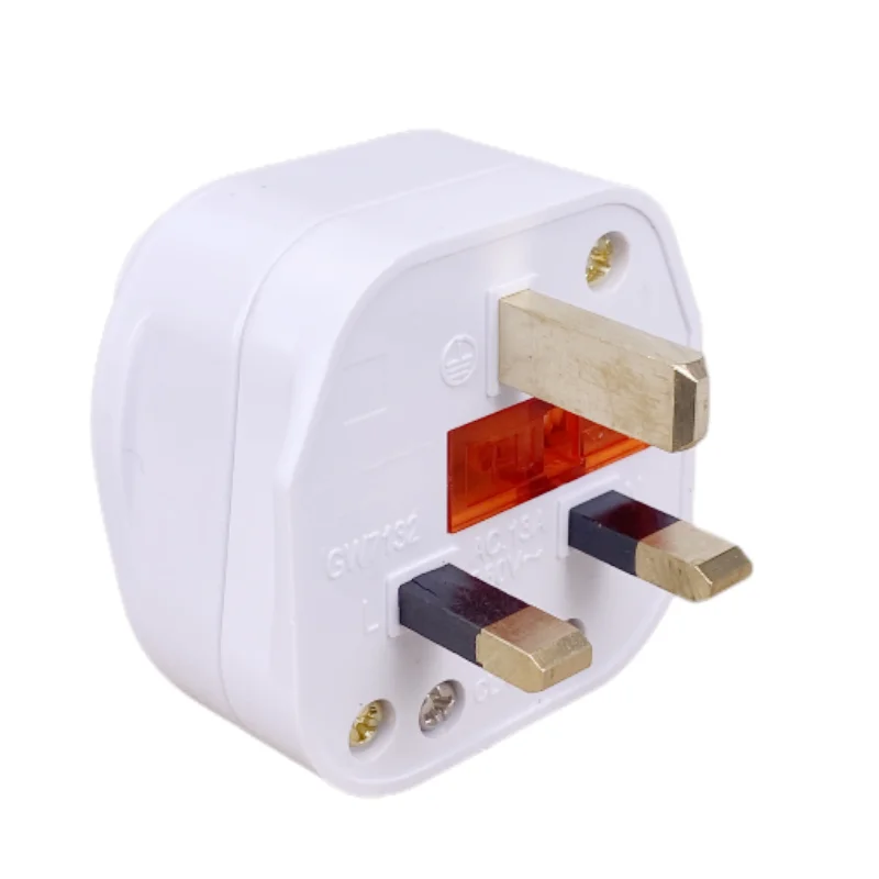 UK White 3 Pin Switch 250V 13A AC Power Plug With Switch Male Electrical Socket Fused Connect Cord Overload Protection Adapter