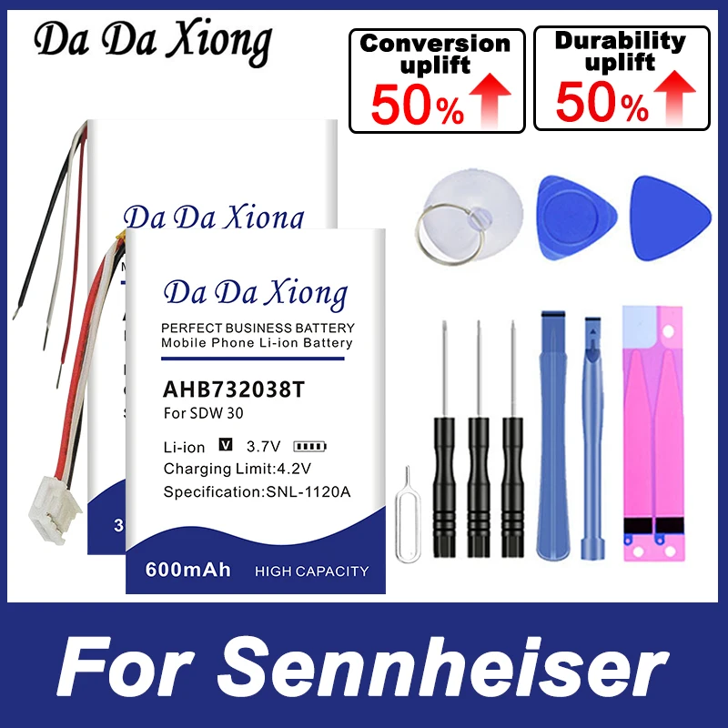 Sostituire La Batteria Per Sennheiser Momentum Sdw Flex Cx 7.00Bt 2.0 3 30 60 450 550 5014 5015 5000 Hd4.40Bt Mm400 5013 5016 Px210Bt