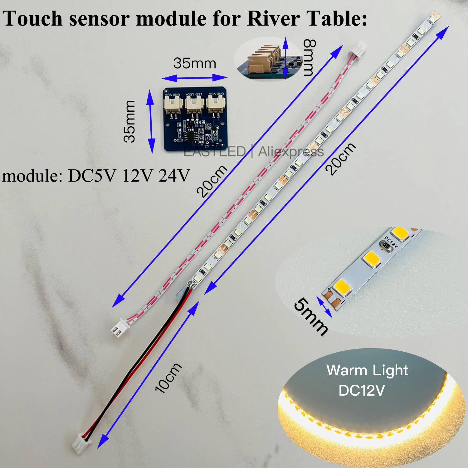 Smart Touch Sensor Switch Module with LED Strip