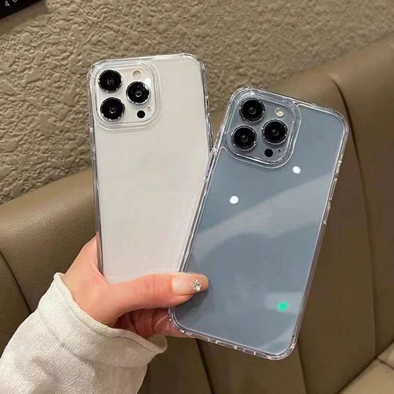 2PCS High Quality Acrylic Transparent Smooth Glossy Phone Case thumbnail 3