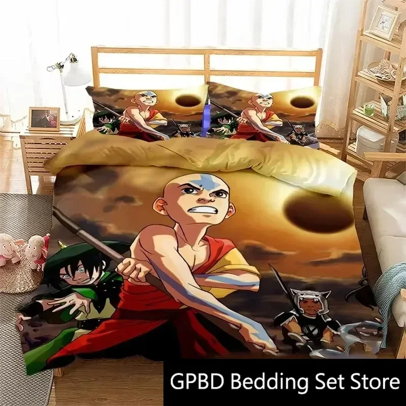 3D Print Avatar The Last Airbender Bedding Set Double Twin King Duvet Cover Comforter Pillowcase Boys Girls Adults Bedroom 2