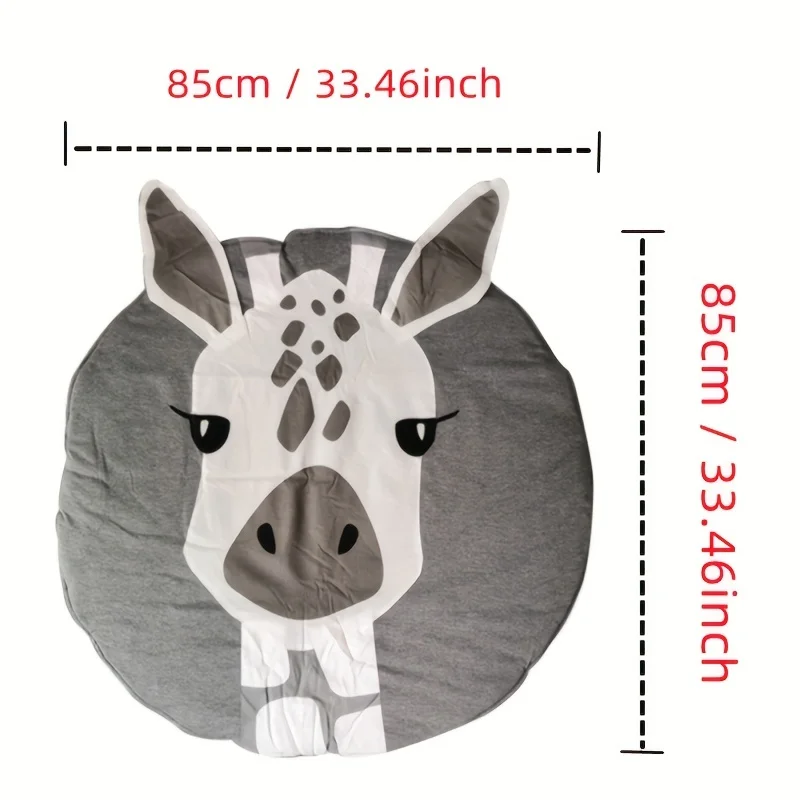 Baby Deluxe Cozy Crawling Mat-Safe & Soft Thick Cotton, Easy to Clean, 3D Animal Design, Perfect for Infant Play & Room Decor