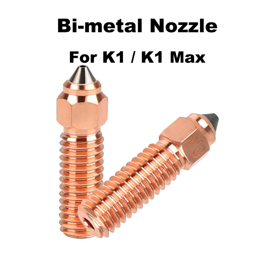 깍지 바이메탈 크롬 지르코늄 구리 경화 강철 깍지, Creality K1/K1 MAX, 0.4mm 3D 프린터 부품