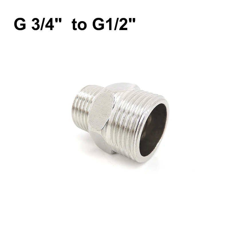 

G3/4" 25mm male to G1/2" 20MM male Plumbing Fittings Thread Tee Type Stainless Steel Butt Joint water hose tube connector c1