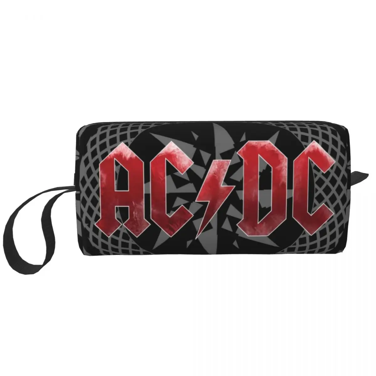Ac Dc Music Album Band Makeup Bags Heavy Metal Men Cosmetic Bag Trend Travel Makeup Organizer Case