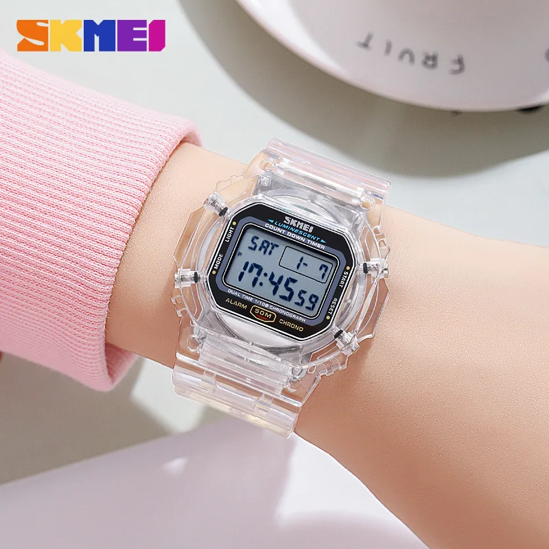 SKMEI 1999 Waterdicht Elektron Horloge Heren Dames Sport Countdown Stopwatch Digitale Horloges Heren Meisjes Klok Reloj Mujer 1622 1629_voghion.com