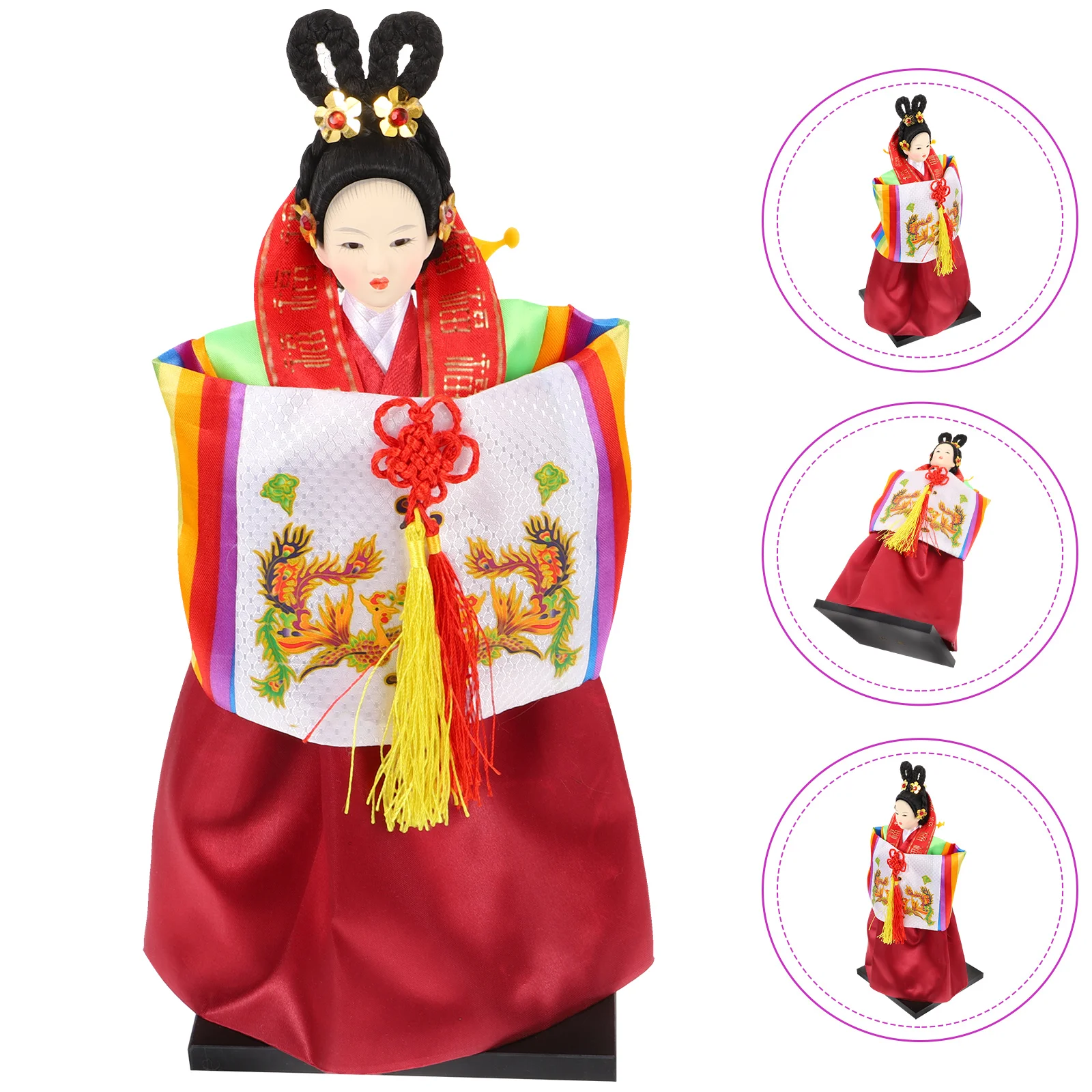 

Традиционная фигурка Hanbok в Корейском стиле, декоративная фигурка, платье, куклы, ручная работа