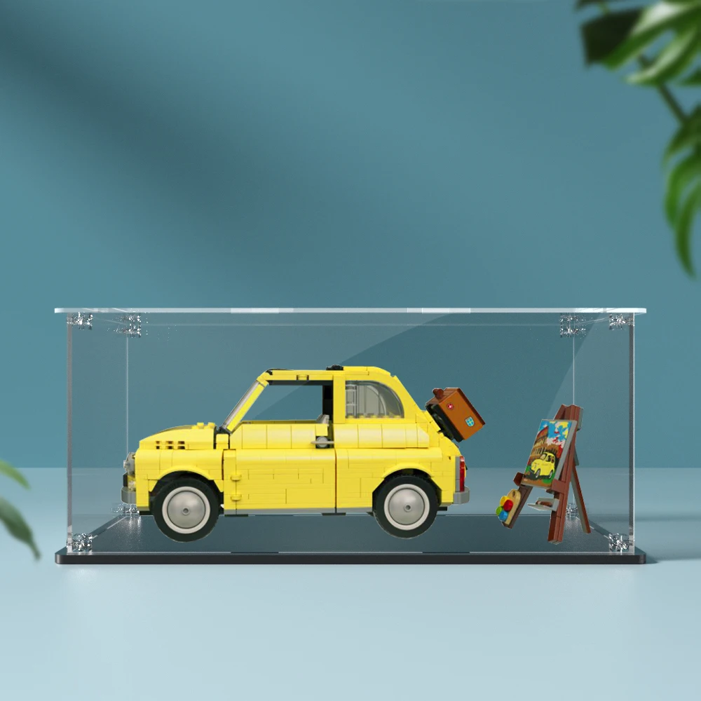 Acrylic display box for lego 10271 display case for  Fiat 500 building block dustproof clear  model car storage box 35x16x15cm 4
