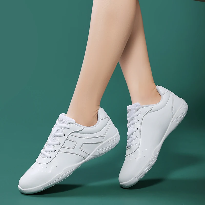 Girls Dance Shoes Youth Cheerleading Footwear Split Sole Jazz Shoes Youth Athletic Training Tennis Sneakers Kids