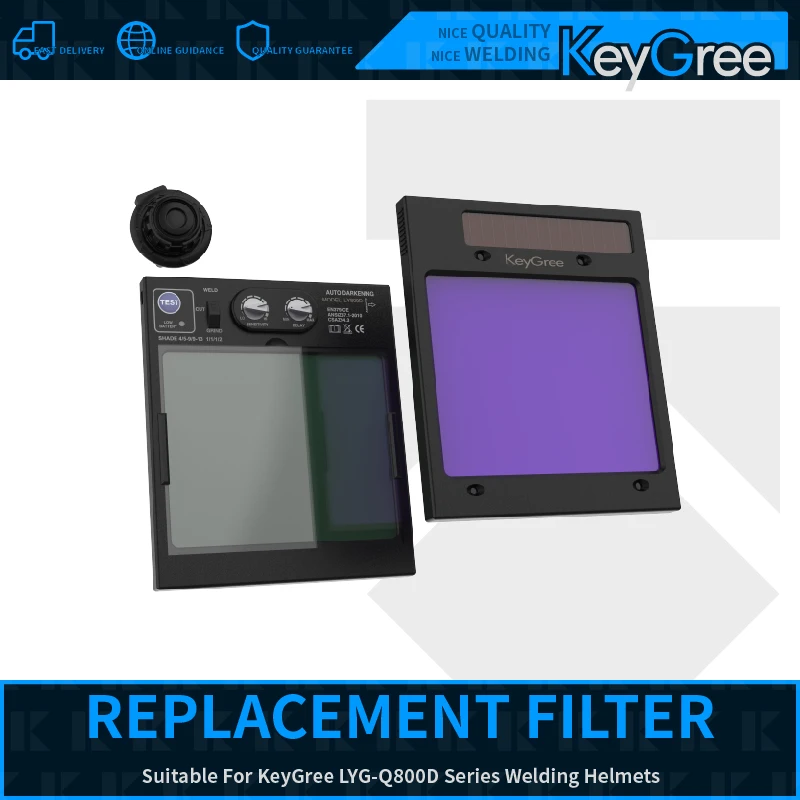KeyGree-Solar-Auto-Darkening-Adjustable-Filter-Lens-Replaceable-ADF-For ...