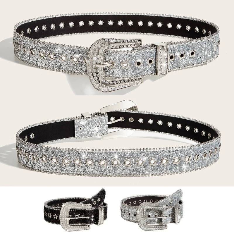 Texwood men's casual and sports wear store, summer beach clothes, men's leather fashion, jewelry, sunglasses Shinning for rhinestone Belts Women PU Leather Western Y2K Girls Belt for Jeans Men