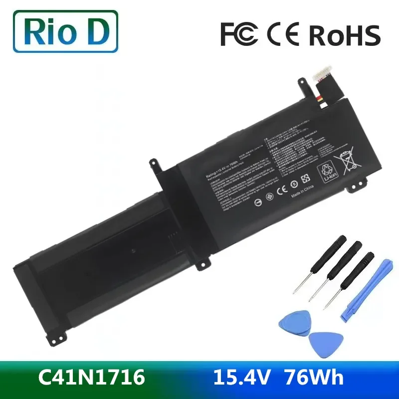 

C41N1716 Аккумулятор для ноутбука ASUS ROG Strix GL703GM GL703G S7BS8750 S7BS GL703GM-DS74 4ICP4/59/134 GL703GM-71200T E5011T