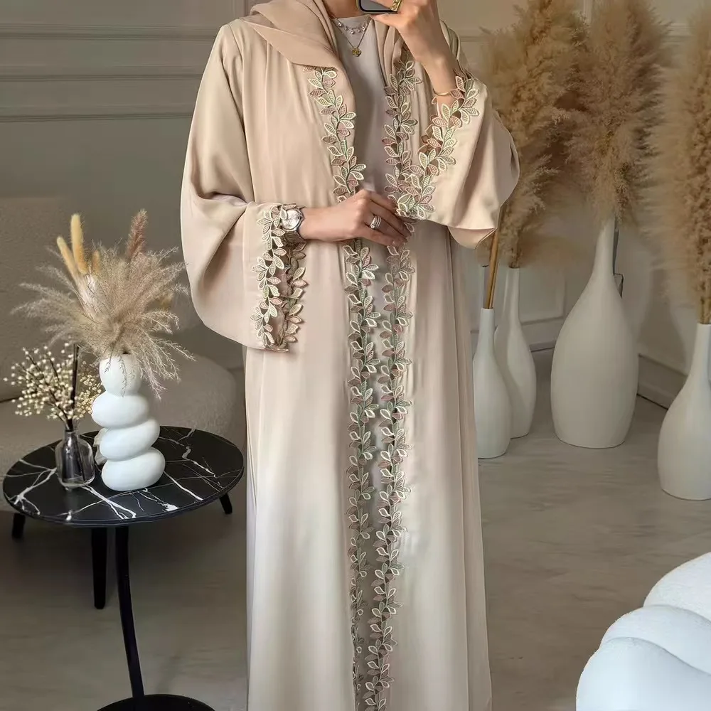 عباءة دبي الأنيقة باللون الأرجواني للنساء المسلمات...