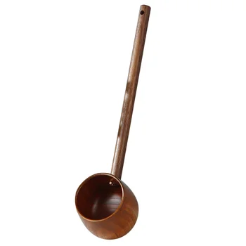 Wood Water Ladle Long Handle For Garden Tea Wine Honey Oil Scoop Kitchen Laundry Flour Bath Salt Serving Tool Home 1