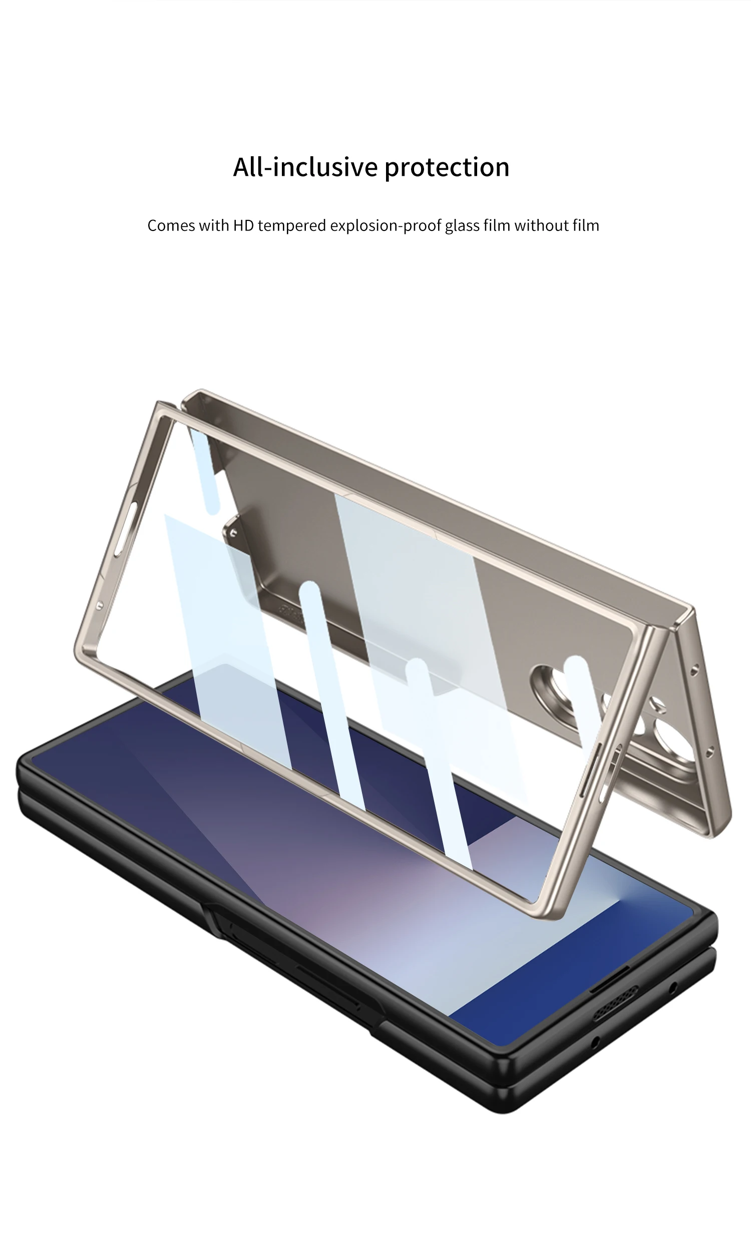 Original Case For Samsung Galaxy Z Fold 7 6 5 Ultra-thin Outer Screen Glass Prot
