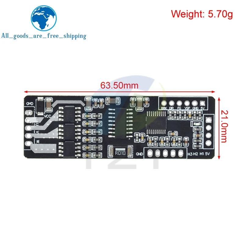 Carte électronique avec dissipateur thermique, contrôleur BLDC pour applications industrielles.