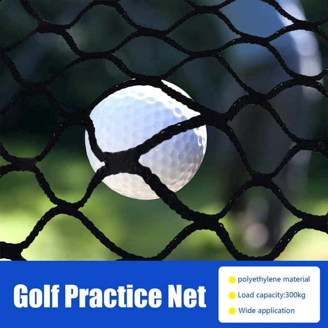 Golf Practice Net 3 * 3m Black Sports Practice Barrier Net Durable High Impact Net Professional Golf Training Aid Golf Container 5