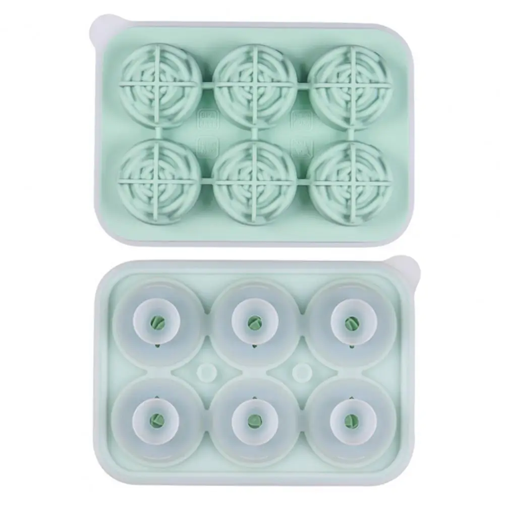 

Cold-resistant Ice Tray Food-grade Silicone Rose Ice Tray Compartment Ice Box Mould for Drinks Chocolate Whisky 6 for Easy