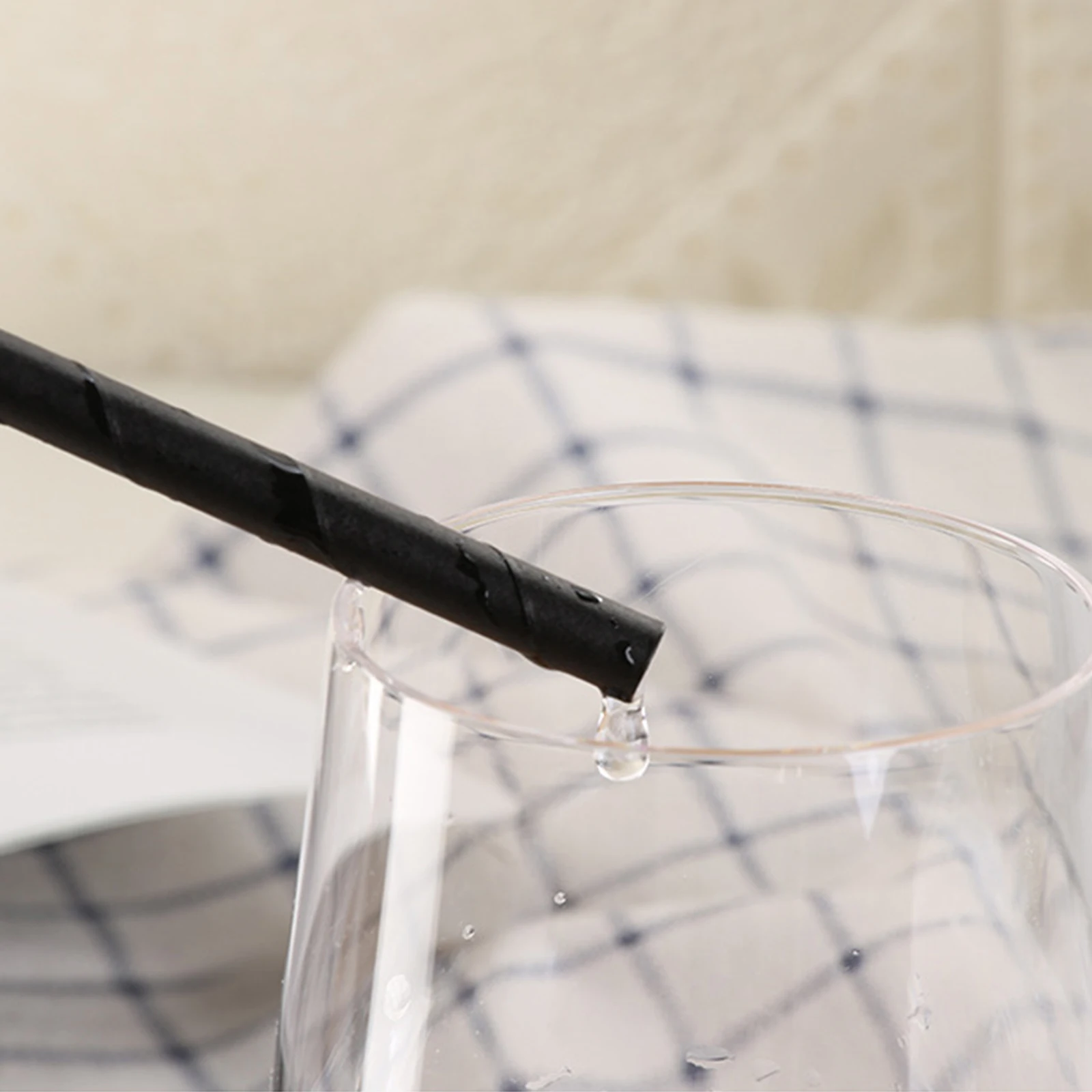 100 Pcs Paper Straws Compostable Biodegradable Straws 7.75 in Long Cocktail for Smoothies Tumblers Cocktail MilkShake
