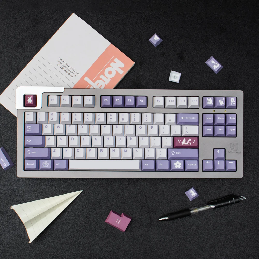 pbt grande conjunto keycap cereja perfil inglês keycaps para mx switch teclado mecânico gmk clones eva personalizado