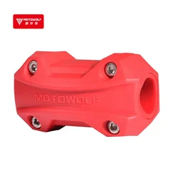 Universal Motorcycle Engine Crash Bar Bumper Protection Block - Decorative Guard (22 - 28MM) (Red)