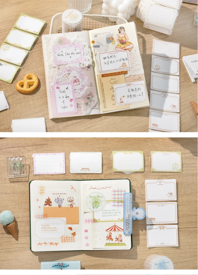 Journal GO 6,3 x 200 cm Spring Story Vintage-Etikettenband-Aufkleber für Klassifizierungsflaschen, Scrapbooking, Tagebuch, DIY-Memo-Aufkleber – Detail 12