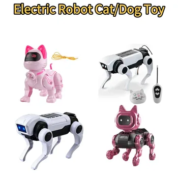 Giocattolo Gatto Robot Elettrico per Bambini, Gattino Interattivo che Cammina con Luci LED Colorate Lampeggianti e Intrattenimento Musicale Dinamico