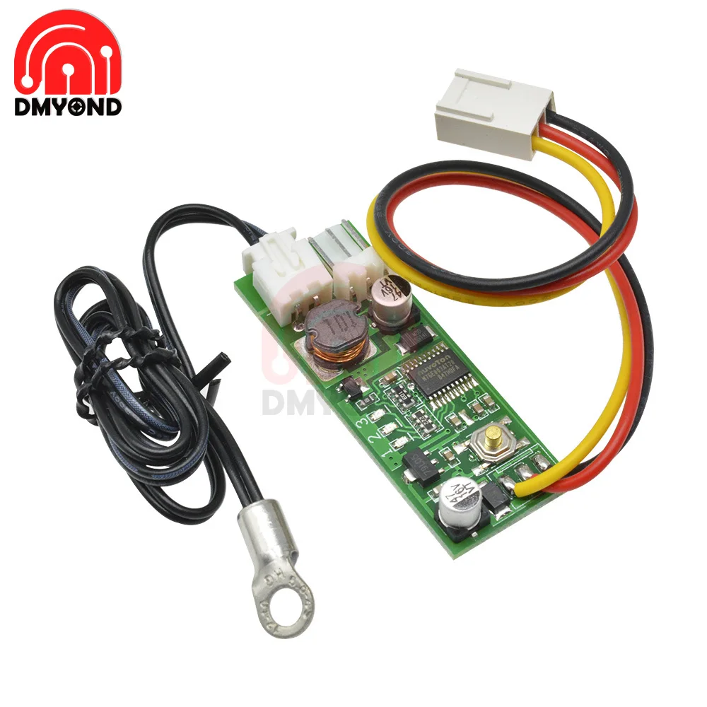온도 속도 컨트롤러 전압 조정기 1 CH 12V 2-3 와이어 DC 모터 팬 LED 조명 속도 제어 스위치 고정 구멍