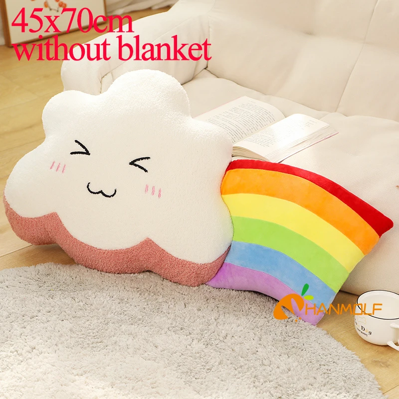 Colorful Rainbow Cloud Plush Cushion Kawaii Cloud Seat Cushion Chair Back  Pillow Stuffed Soft Home Decor - AliExpress