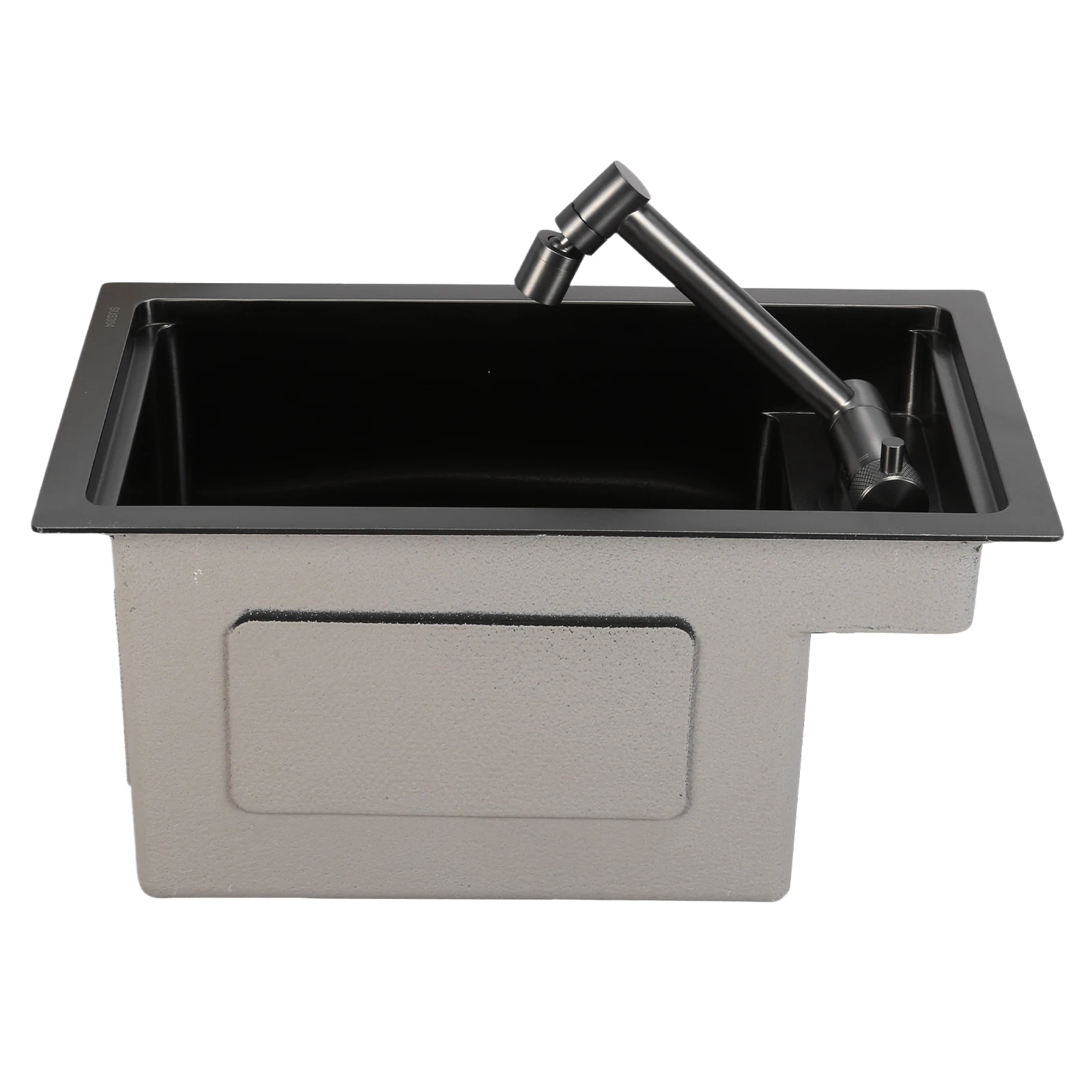 Stainless Steel Small Kitchen Sink with Foldable Faucet