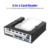 Multifunctional 5.25 inch Front Panel Expansion Hub with 3 USB3.0 2 USB2.0 Ports 5-in-1 Card Reader Support One-key Backup Panel 1